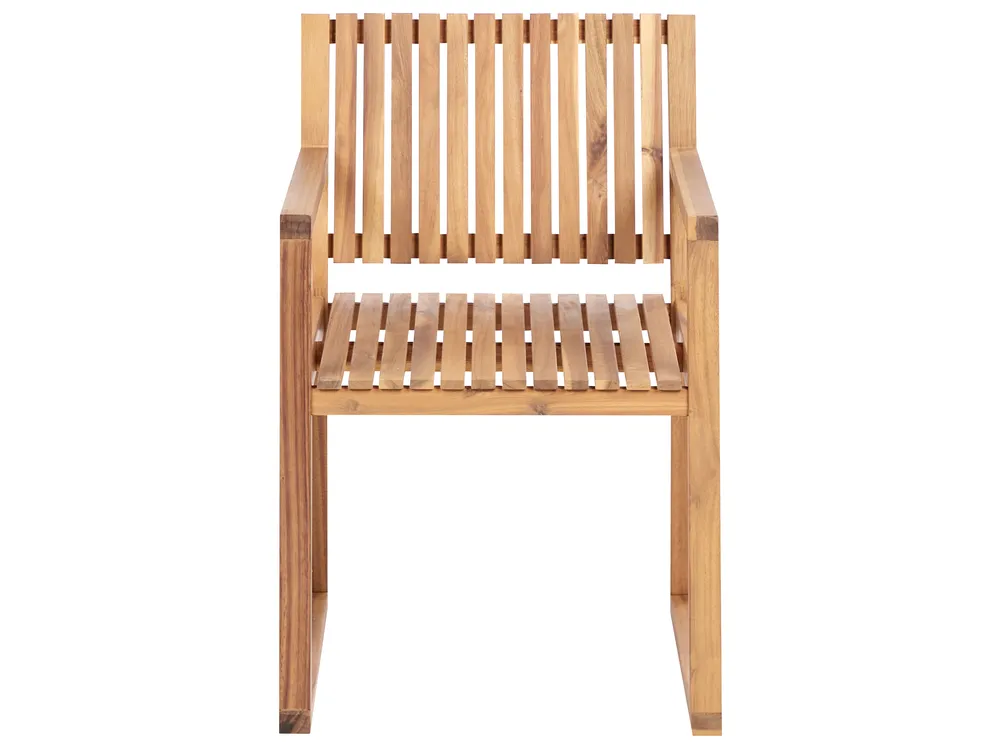 Garden Dining Set 8 Seater SASSARI II Certified Acacia Wood Light Brown_923786