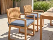 Garden Dining Set 8 Seater SASSARI II with Cushions Certified Acacia Wood Blue_924011
