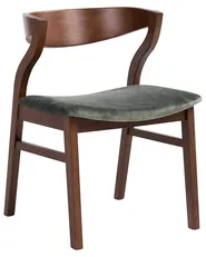 Set med 2 matstolar MAROA Trä Mörkgrön/ Brun_1055099