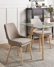 Ruokatuolisetti 2 kpl MELFORT kangas Ruskea_958184