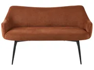 Dining Bench 2 Seater ARENDAL Fabric Golden Brown_1080937