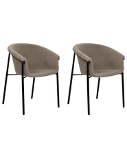 Ruokatuolisetti 2 kpl AMES Buklee Ruskeanharmaa_887357