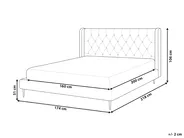 Bed Velvet FORBACH 160 x 200 cm (EU King Size) Beige_843884
