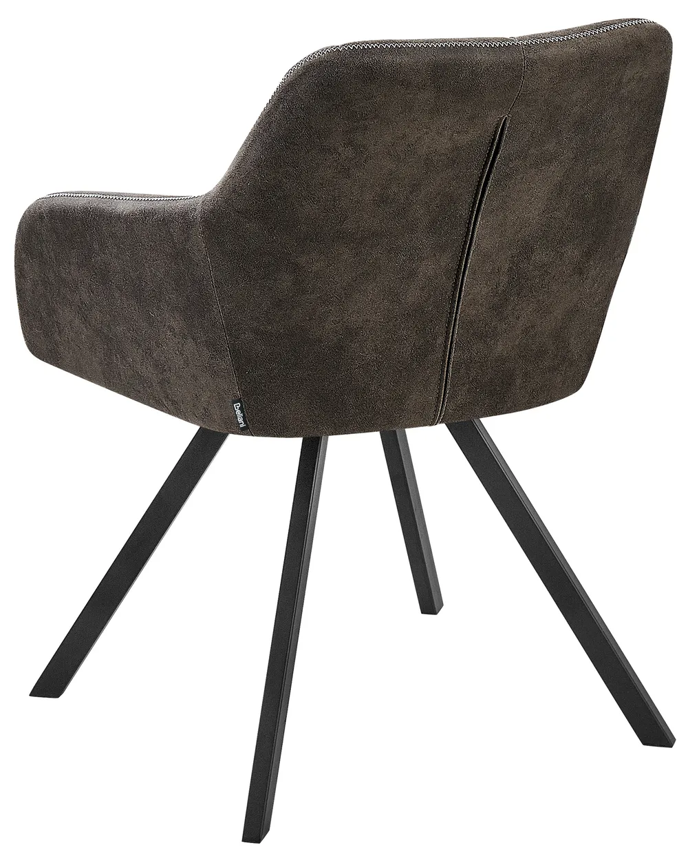 Set of 2 Dining Chairs MONEE Fabric Dark Grey_724895