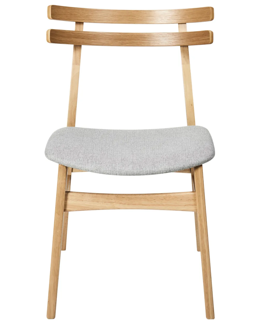 Set of 2 Dining Chairs CYNTHIANA Wood Light Brown/ Grey_952365