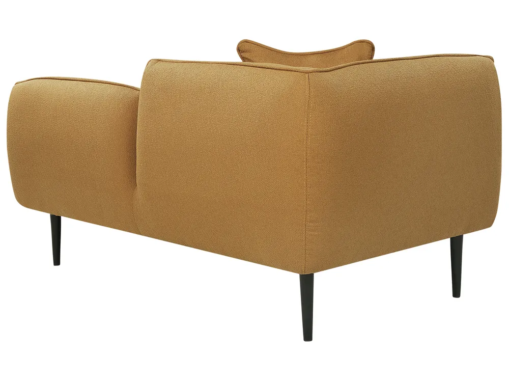 Left-Hand Chaise Longue CHEVANNES Boucle Mustard_942293