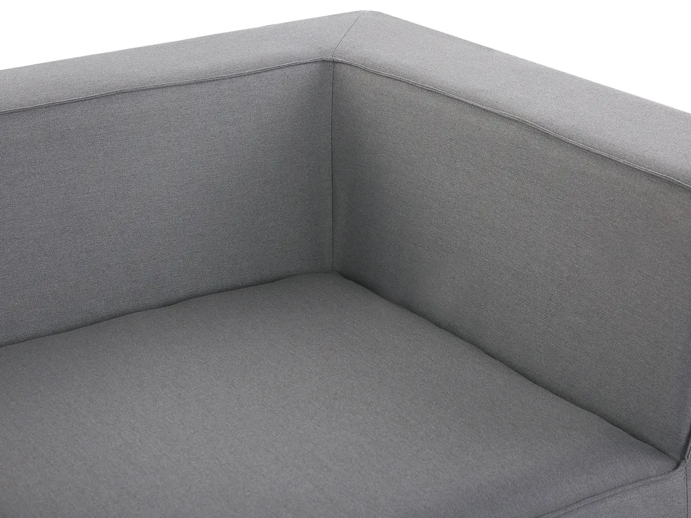 Garden Corner Sofa with Ottoman 7 Seater AREZZO Modular Grey Left Hand_778122