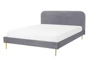 Bed Velvet FLAYAT 140 x 200 cm (EU Double) Grey_767509