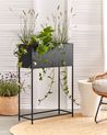 Elevated Plant Pot TAPIEN 70 cm Metal Black