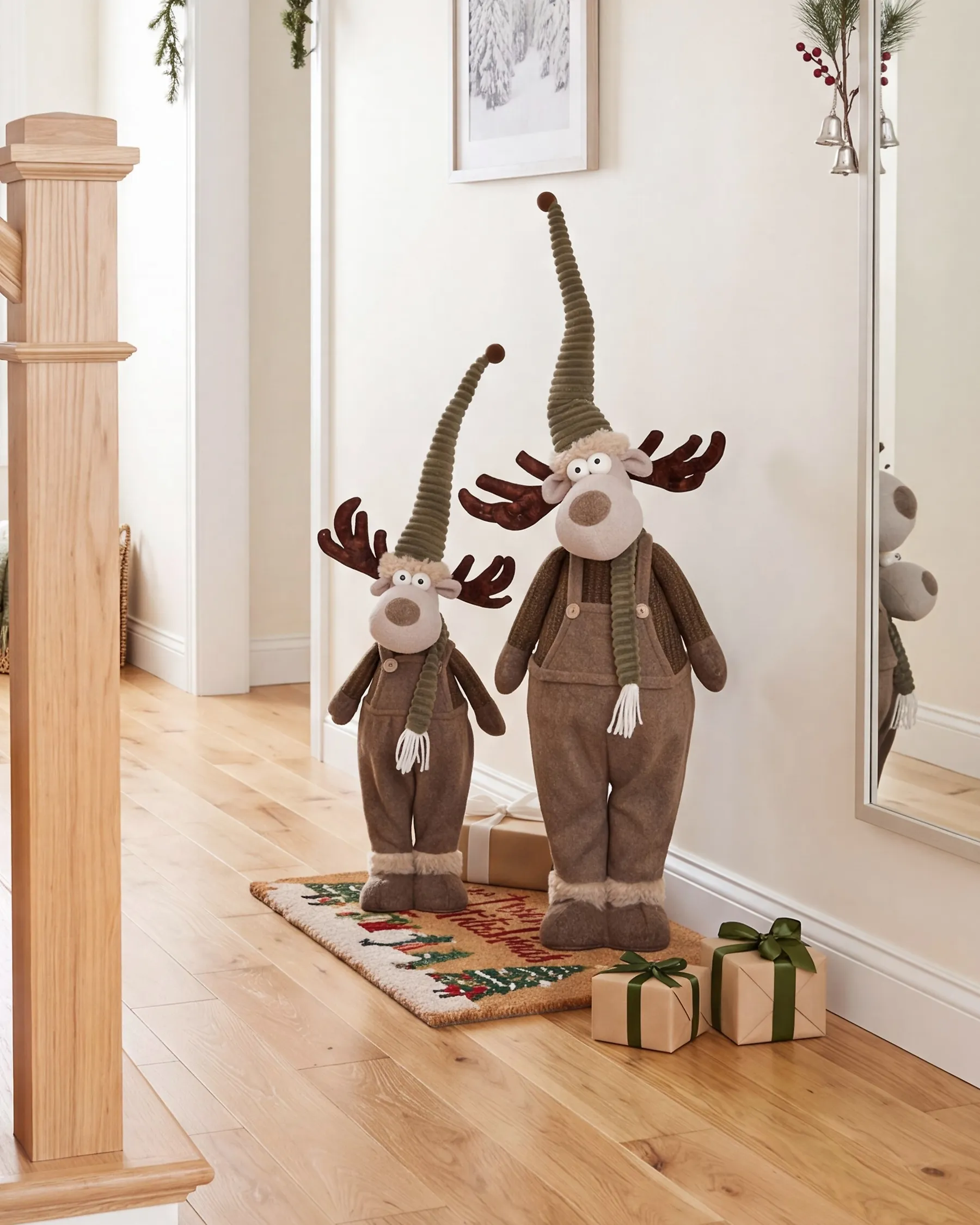 Sett med 2 juledekorasjoner LITTALA 70/93 cm Reinsdyr Brun_1173997
