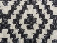 Sittpuff KNIDOS Ull Svart/ Vit_826648