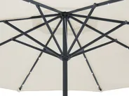 Garden Dining Set 4 Seater SAPRI with Parasol (16 Options) Metal Dark Brown_863966