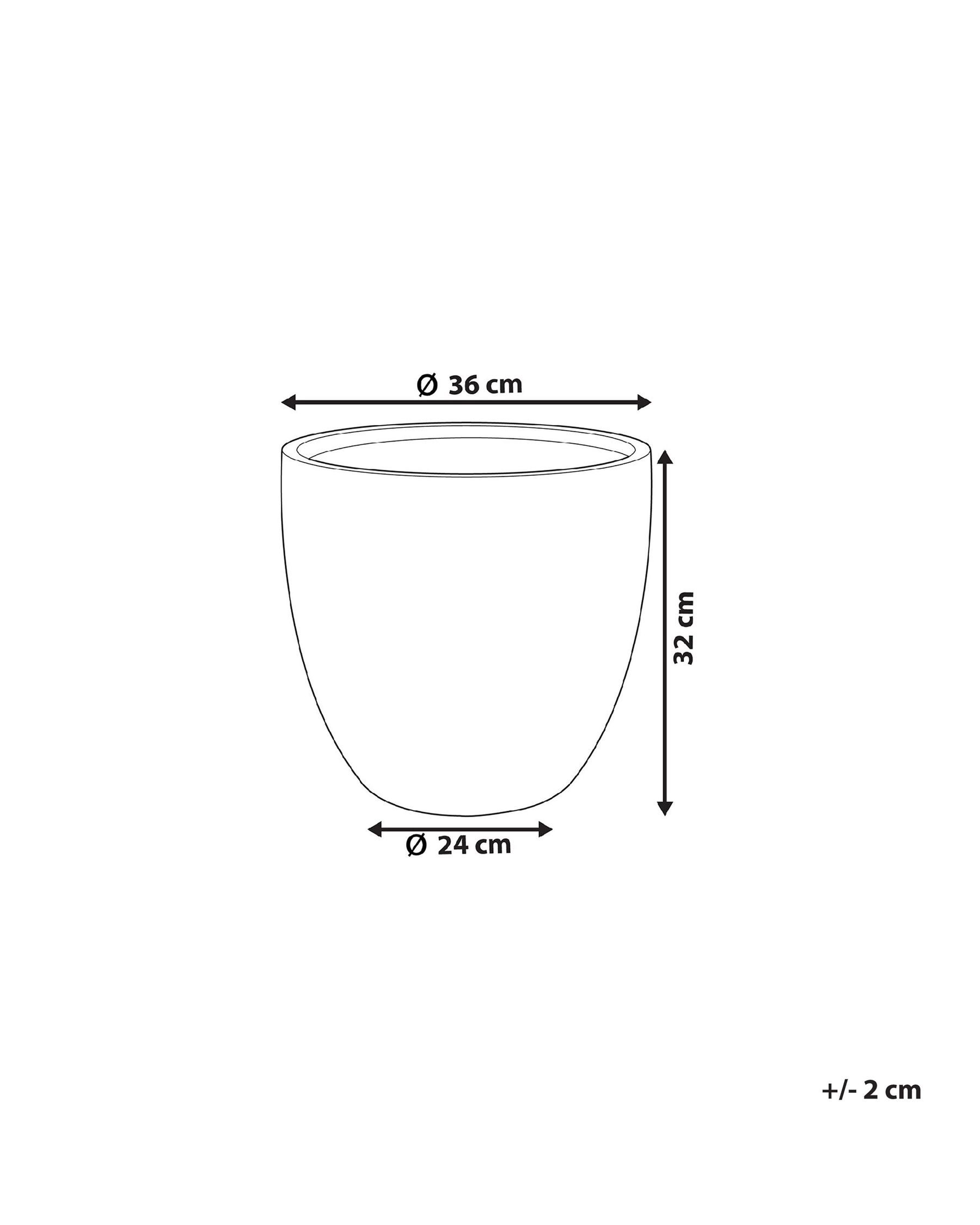 Plant Pot KANNIA 36 cm Light Grey_853238