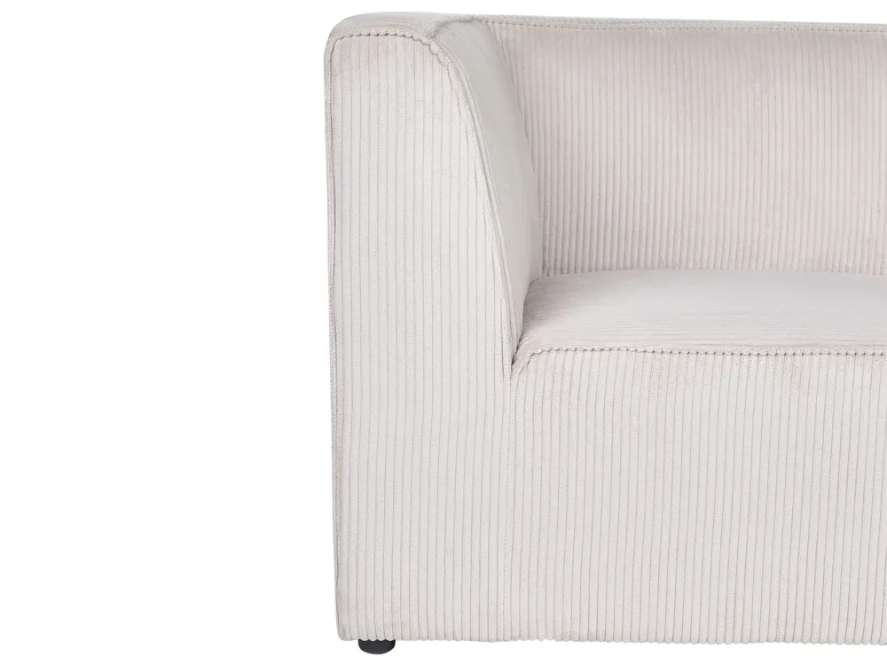 Modular Corner Sofa 4 Seater LEMVIG Corduroy Beige Right Hand_1052845