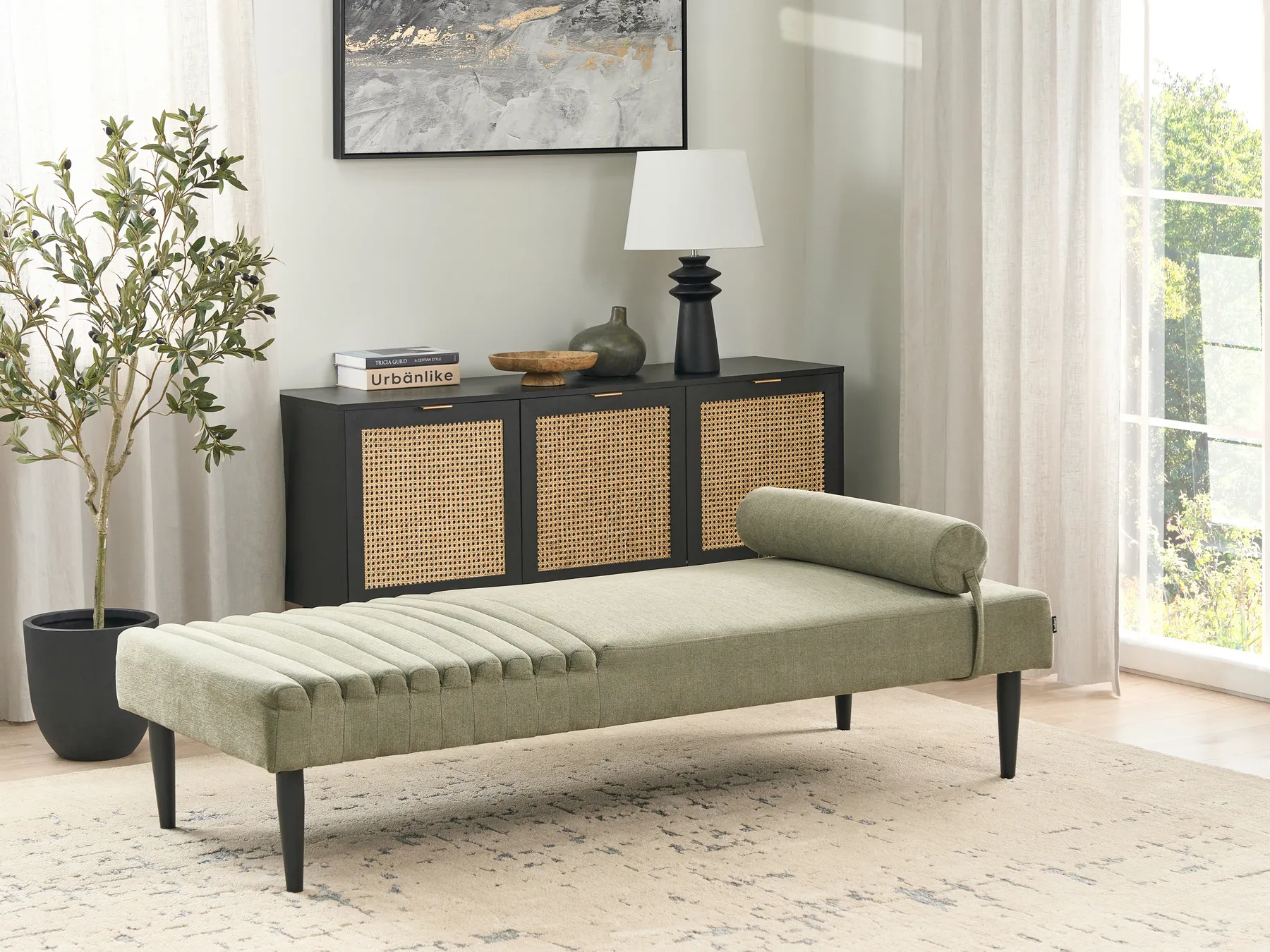 Chaise Longue MAURIAC Fabric Green_924589