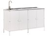 2 Piece Outdoor Kitchen Set with Sink VILAMA White Metal