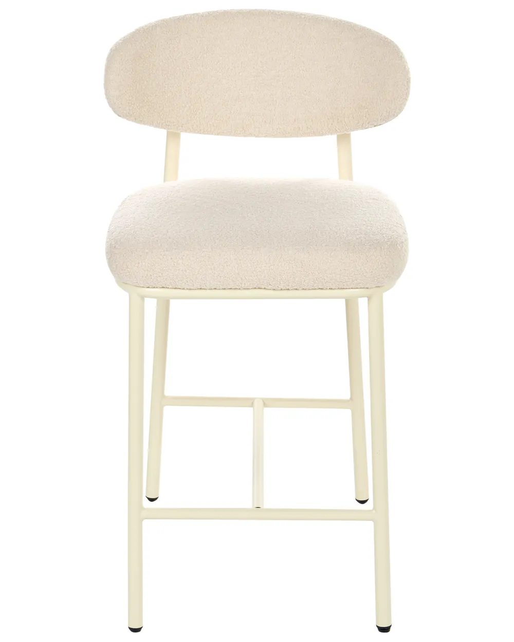 Set of 2 Bar Chairs UNITY Boucle Light Beige_1041198