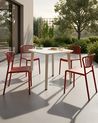 Set of 4 Garden Chairs GELA Red