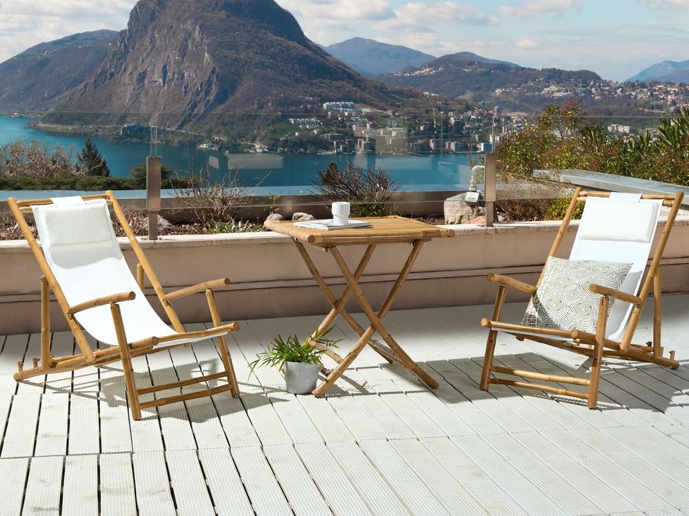 Bistrosetti taitettava ATRANI/MOLISE Bambu Vaaleanruskea