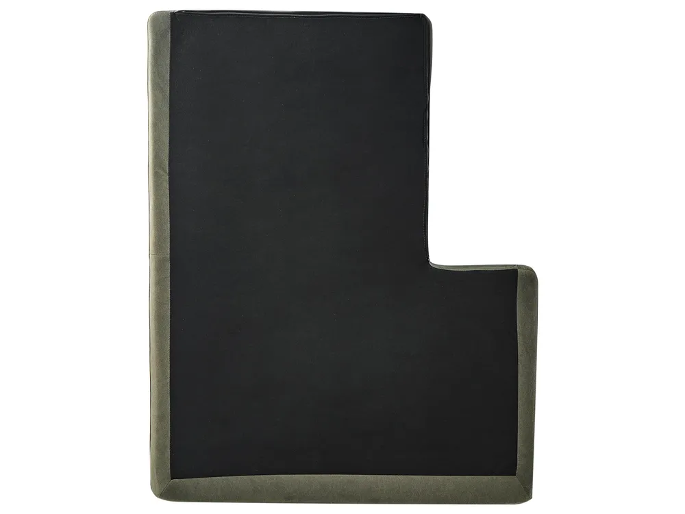 Corner Sofa 4 Seater KIRUNA Velvet Dark Green Right Hand_958054