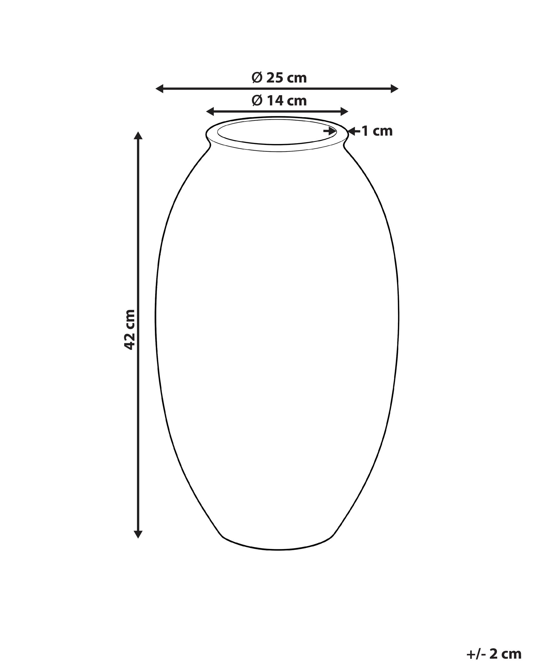 Flower Vase ZERVATA 42 cm Off-White_1032434