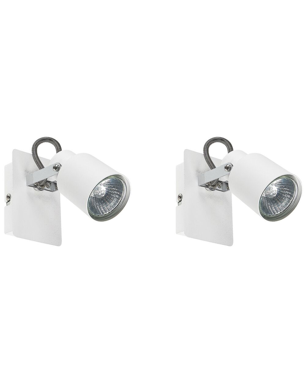 Set of 2 Spotlight Lamps BONTE Adjustable Metal White