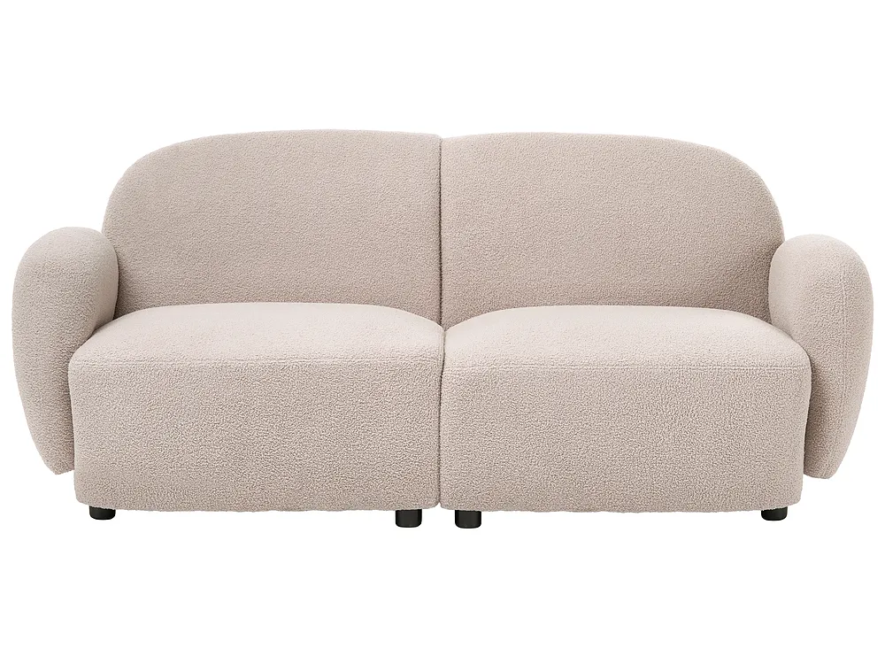 Living Room Set 6 Seater JULE Boucle Beige_1125992