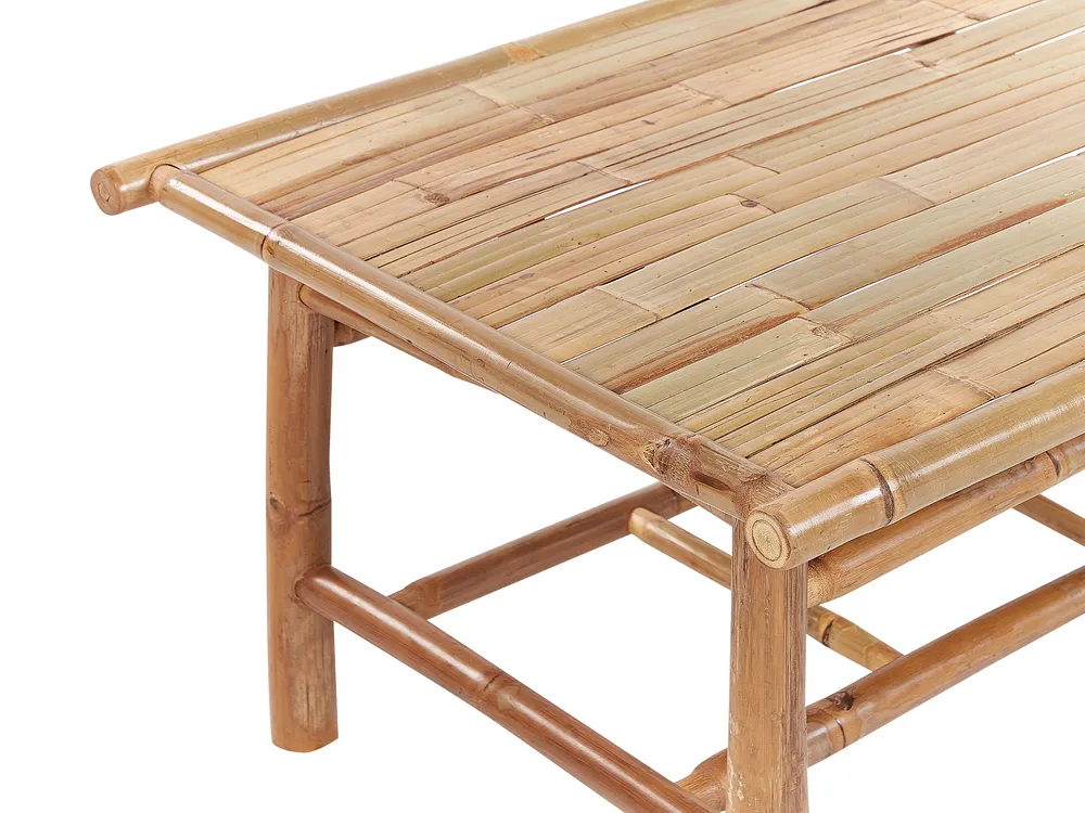 Garden Lounge Set with Table 4 Seater MAGGIORE Bamboo Light Brown_835845