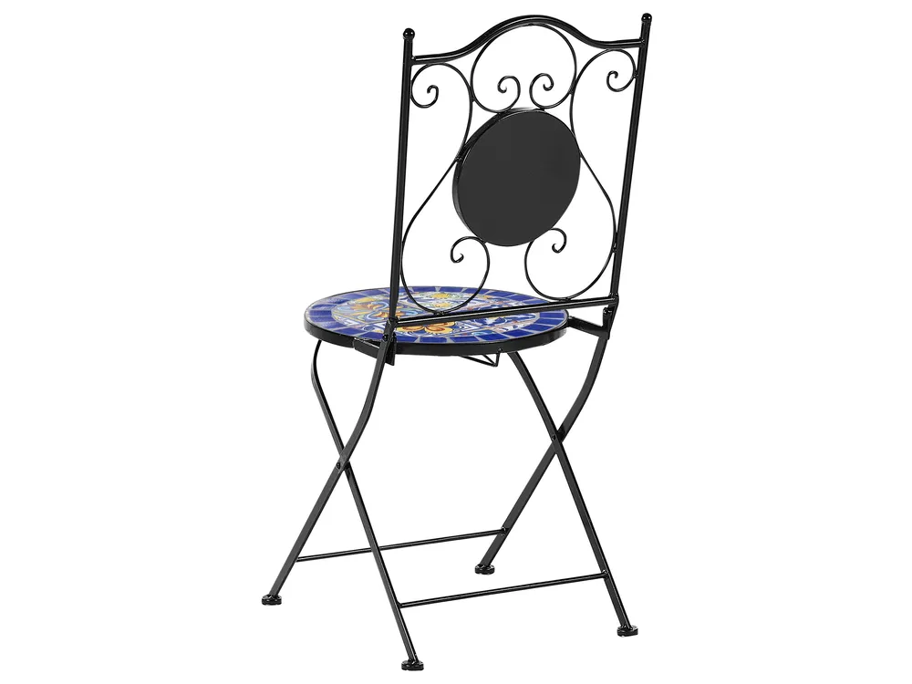 Bistrosetti taitettava CORIANO Metalli Musta_986252