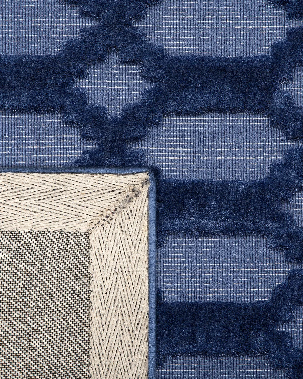 Rug CIZRE Navy Blue 140 x 200 cm Viscose_750443