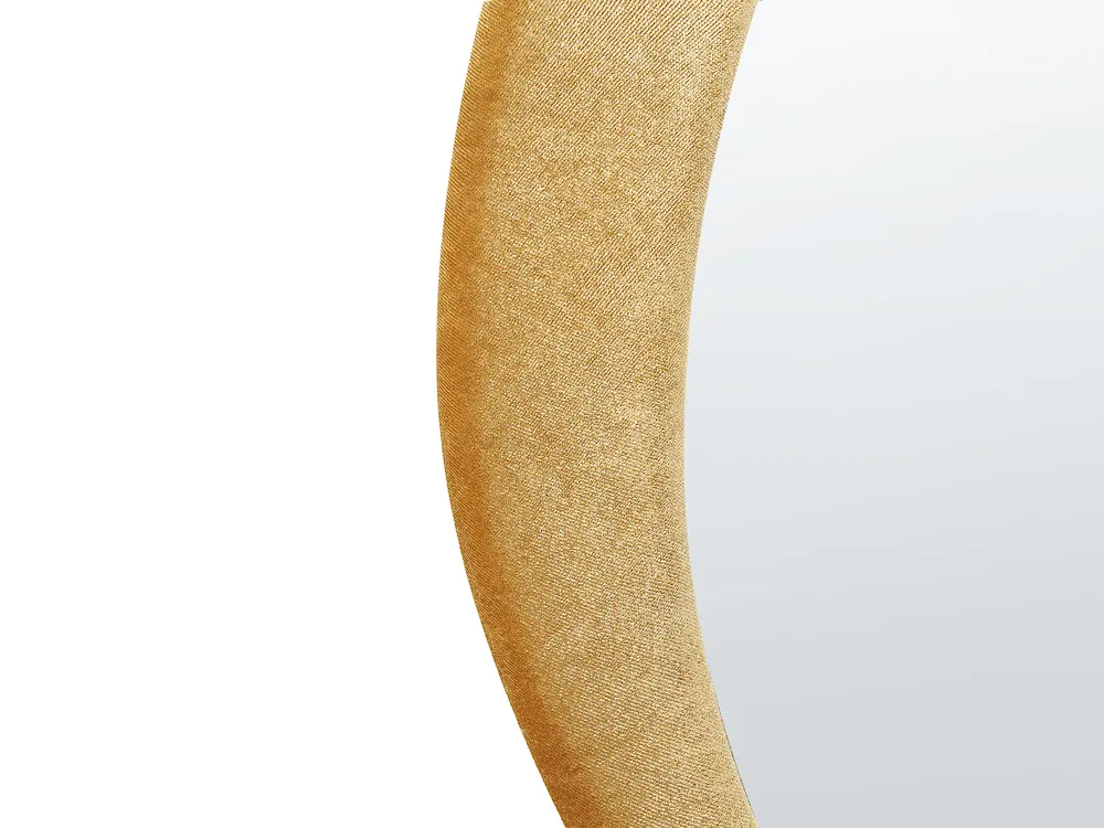 Väggspegel VENAS 61 cm 91 cm Sammet Senapsgul_891965