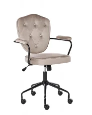 Skrivbordsstol VELISSE Sammet Taupe_1151225