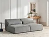 Modular Sofa 2 Seater HELLNAR Fabric Grey