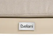 Sun Lounger with Cushion RONCOLO Metal Beige_1117418