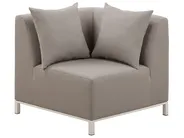 Trädgårdshörnsoffa med bord 5-sits BELIZE Modulär Beige Vänstervänd_754175