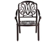 Garden Dining Set 4 Seater ANCONA with Cushions Metal Dark Brown_765491