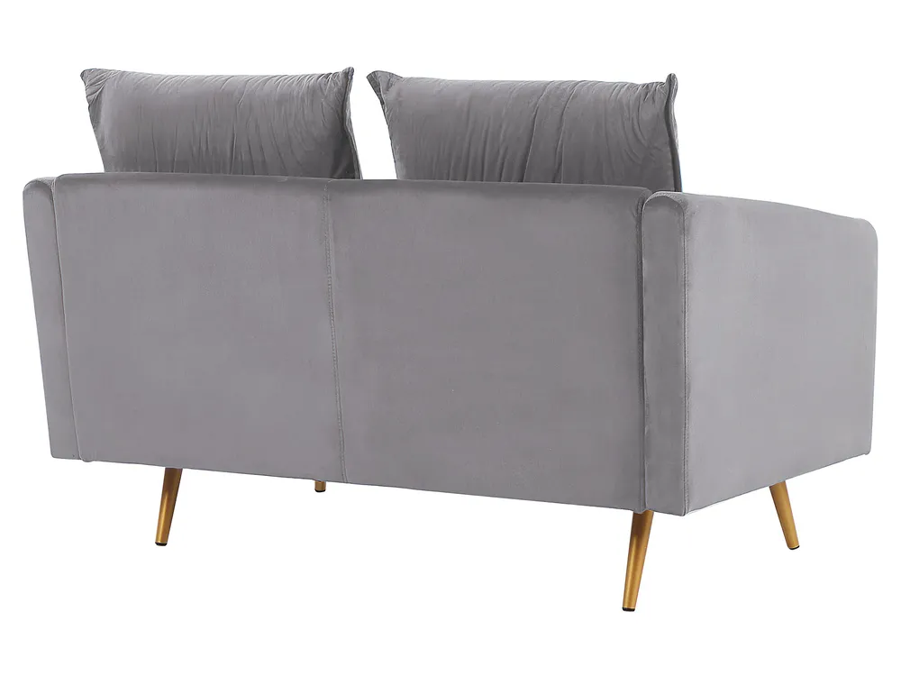 Sofa 2 Seater MAURA Velvet Grey_789156