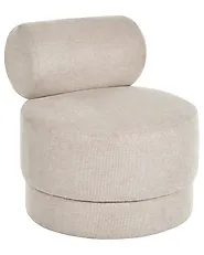 Swivel Armchair KARVIA  Fabric Light Beige_1165203