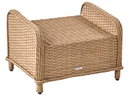 Garden Lounge Set with Table and Ottoman 2 Seater PONZA PE Rattan Brown_984556