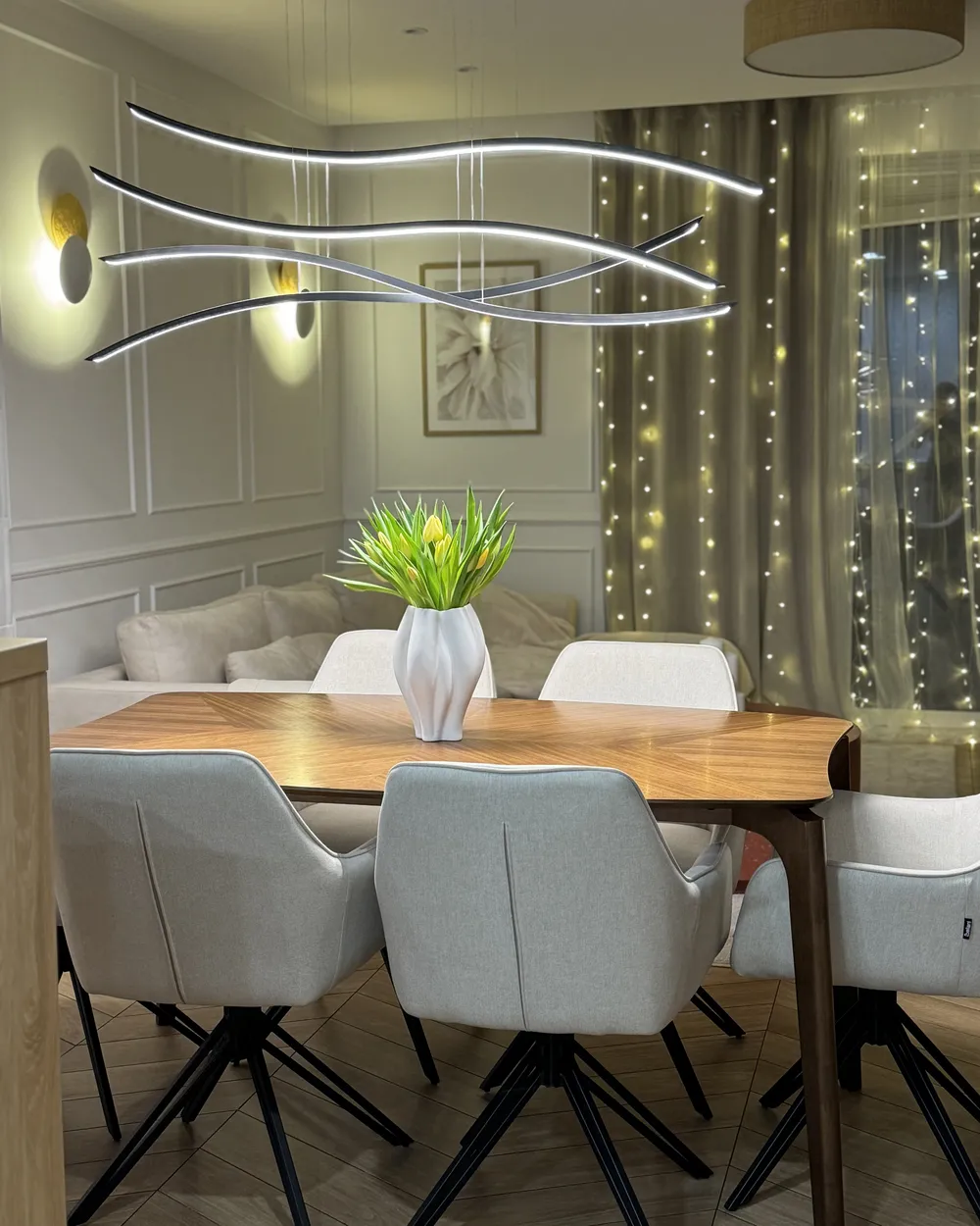 Set med 2 matstolar Vridbar JODAR Ljusbeige_972998