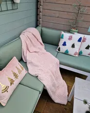 Blanket BJAS 200 x 220 cm Pastel Pink_973682