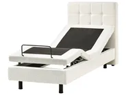 Adjustable Bed Boucle DUKE 80 x 200 cm (EU Small Single) Off-White_1011388