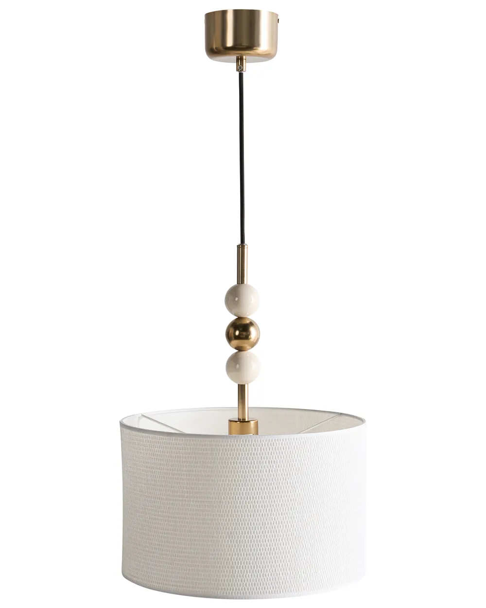 Pendellampa LOKY Metall Mässing/Beige_1024704
