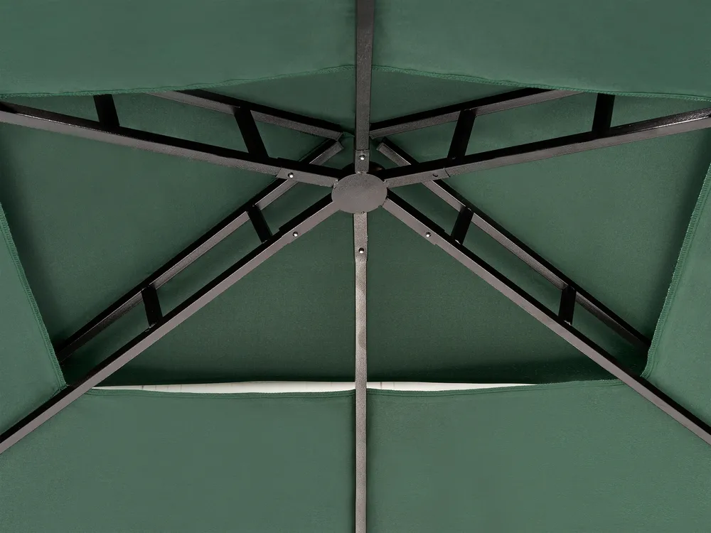 Paviljong NARO 240 cm 148 cm Metall Mörkgrön_851673