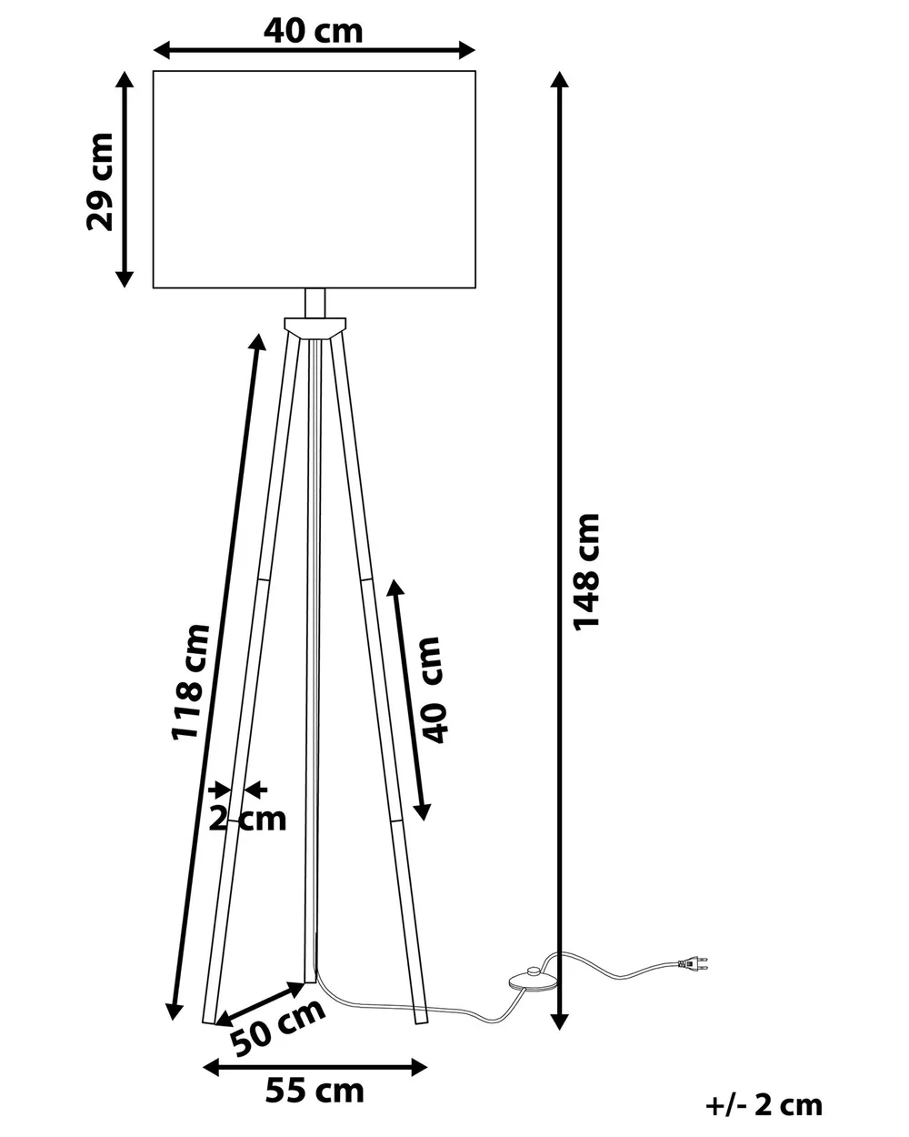 Floor Lamp VISTULA Metal Silver_779228