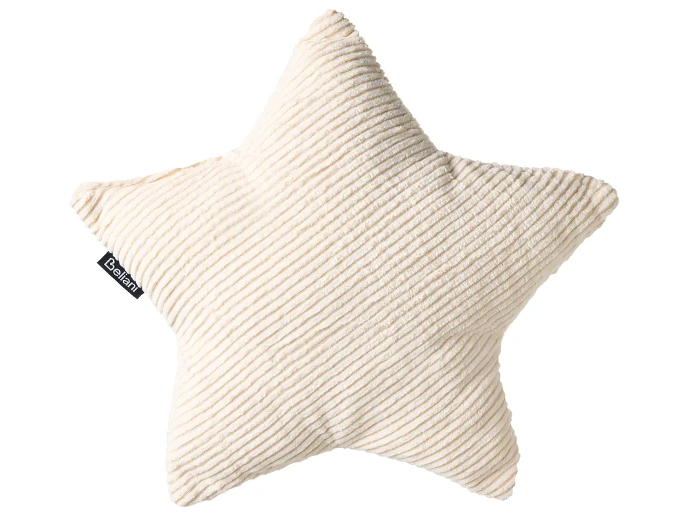 Set of 3 Decorative Cushions LUNA Corduroy 35 x 30 cm 35 x 35 cm Multicolour Solid_1039775