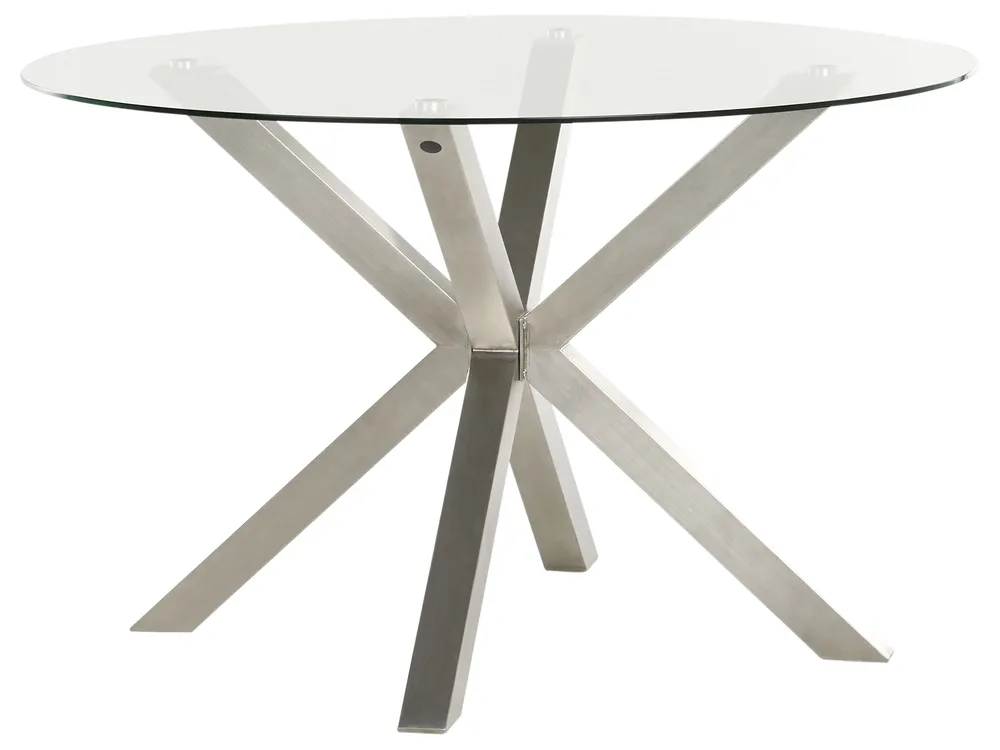 Garden Dining Set 4 Seater MALETTO/GROSSETO Stainless Steel Silver_956936