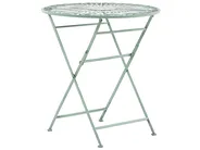 Bistro Set Folding TRENTO Metal Light Green_774533