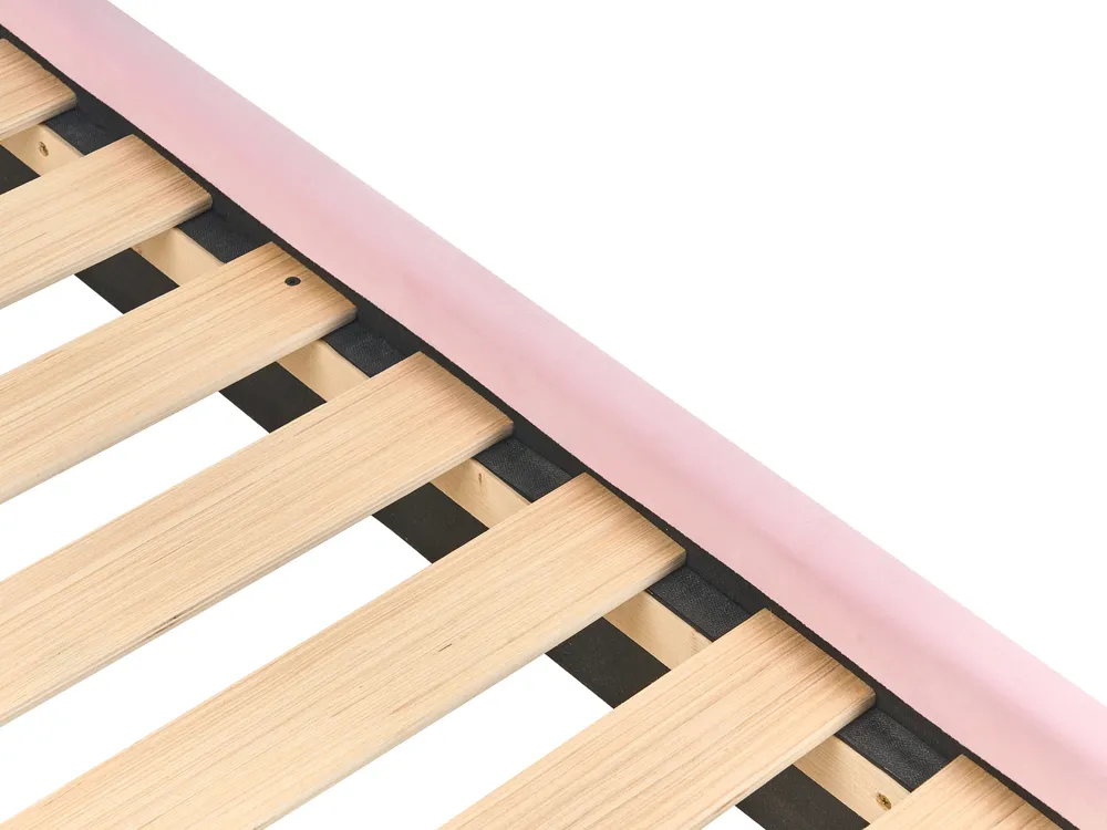 Barnsäng Snäckskal Sammet NEULISE 90 x 200 cm Rosa_984397