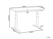 Electric Adjustable Standing Desk DESTINES 120 cm 72 cm Light Brown/ White_1000297
